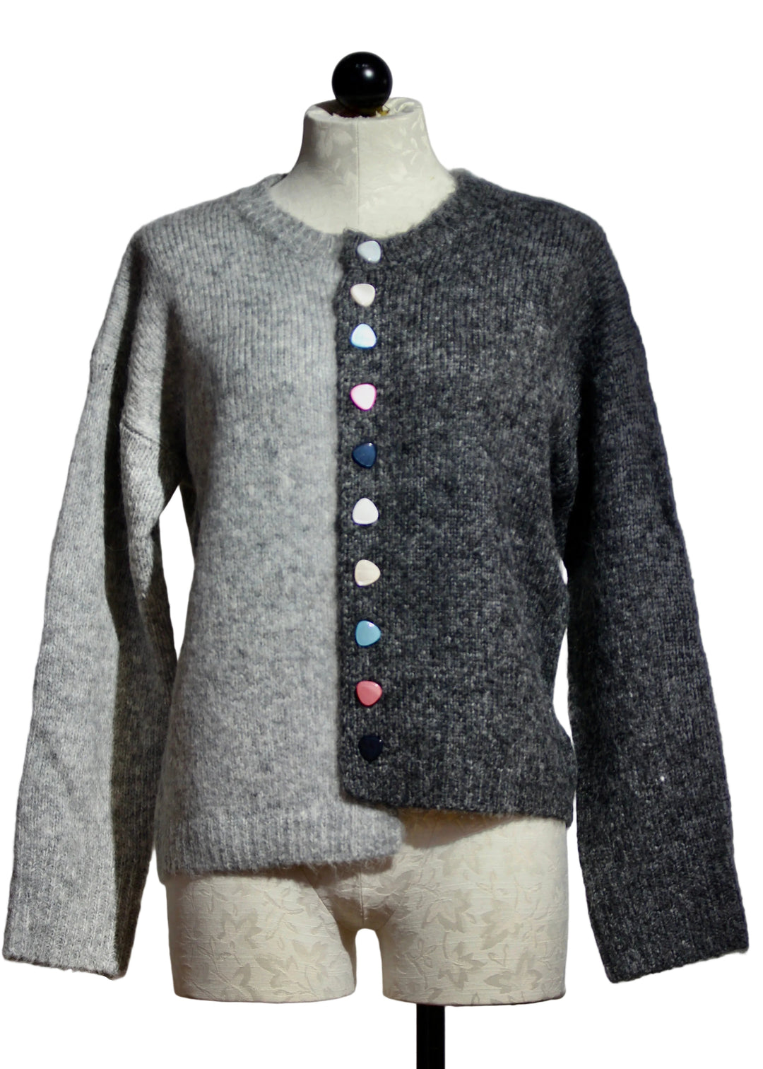 The Half and Half Cardigan by Nikky in Grey