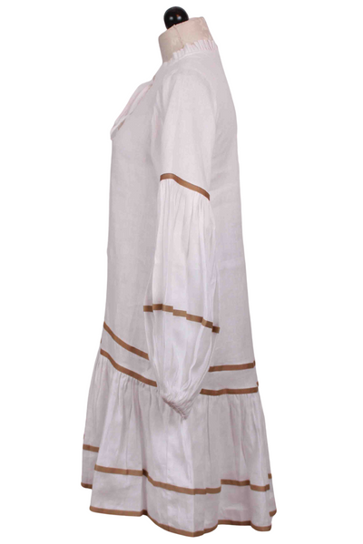 side view of White Ilana Mini Dress by Kleid