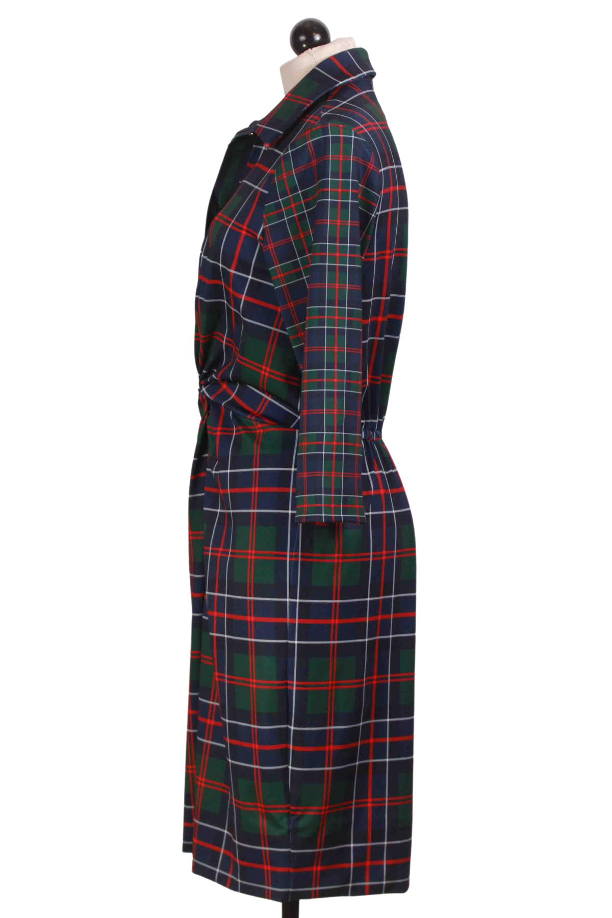 side view of Balmoral Plaid Twist and Shout Dress by Gretchen Scott