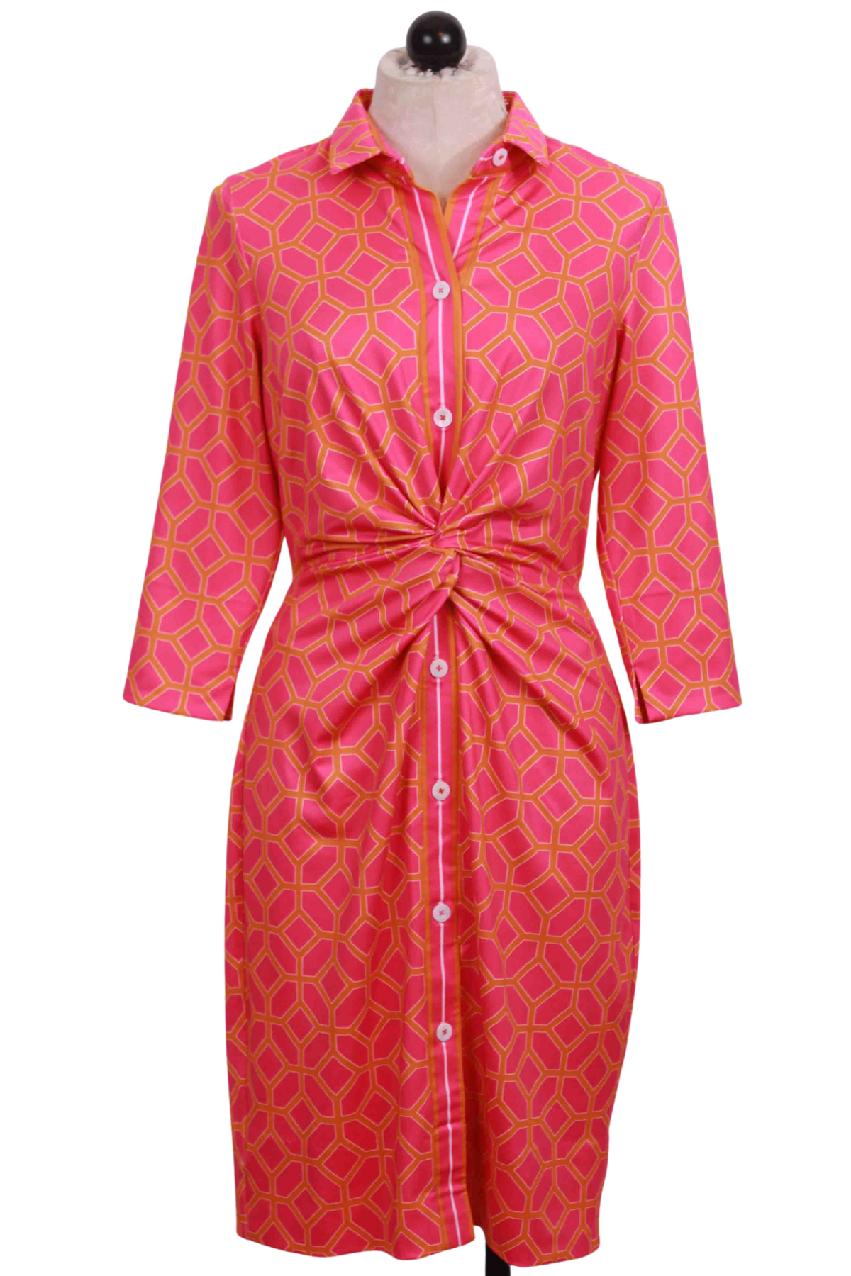 Pink and Orange Twist and Shout Lucy Dress by Gretchen Scott