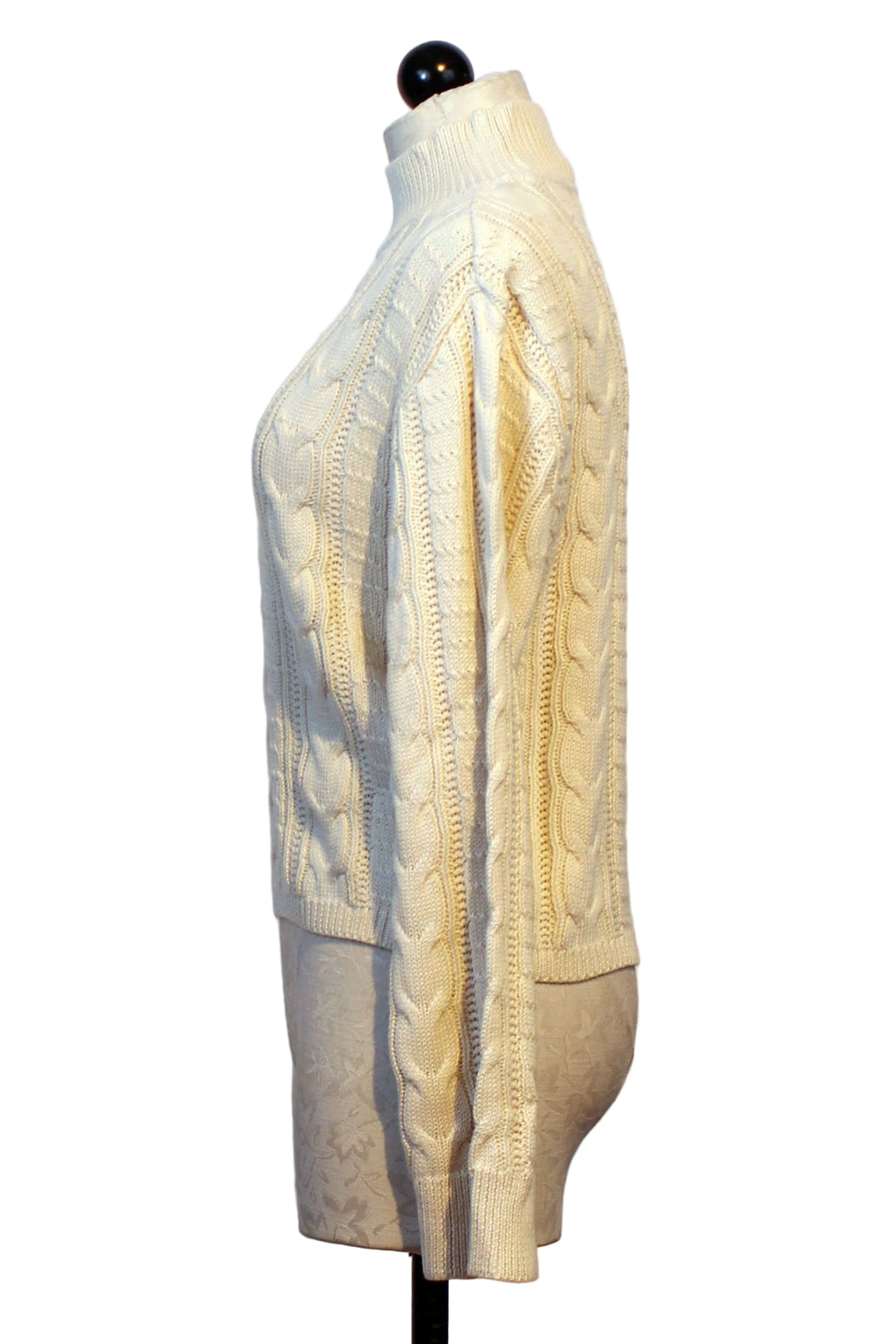 side view of Ivory colored Janie Sweater by Cleobella