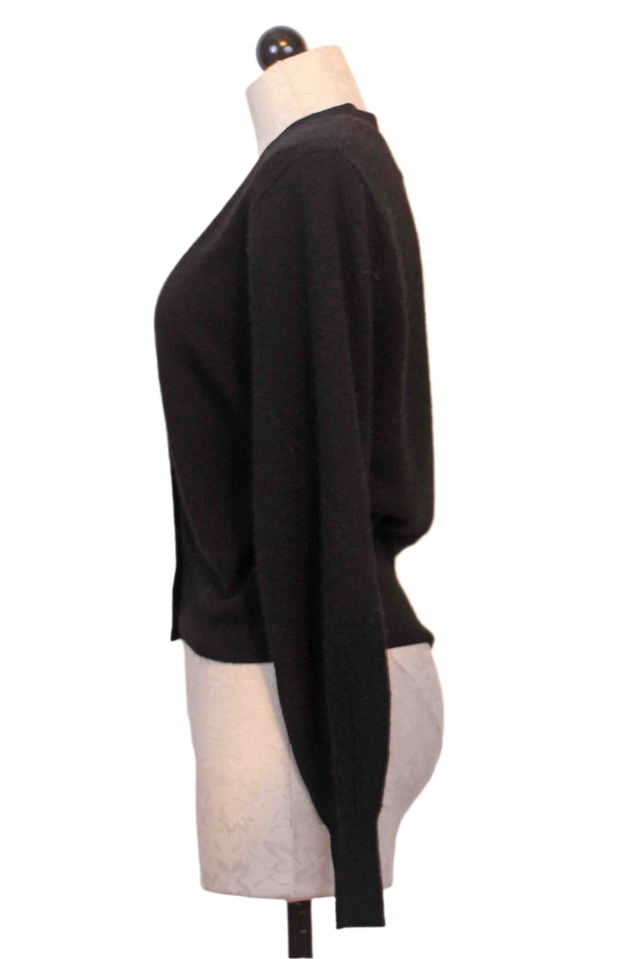 side view of Black Jessie Elegant Cardi by Colorush