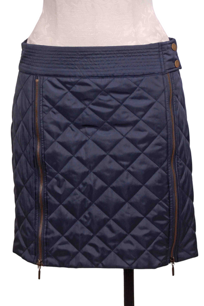 Midnight Navy colored Quilted Jette Skirt by Marie Oliver