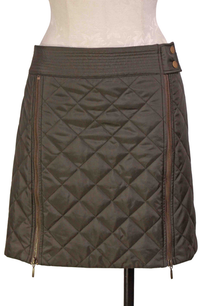 Army colored Quilted Jette Skirt by Marie Oliver