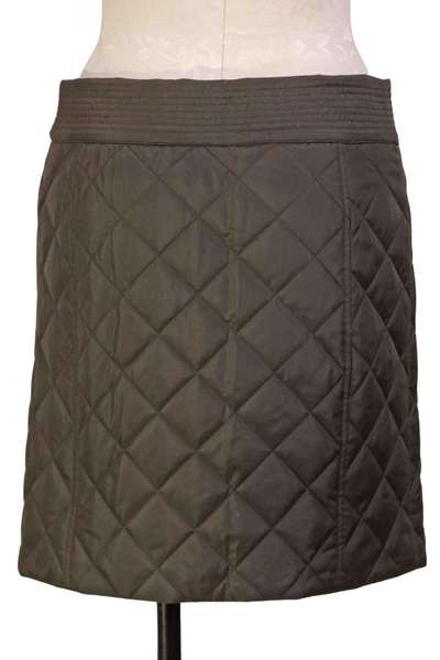 back view of Army colored Quilted Jette Skirt by Marie Oliver