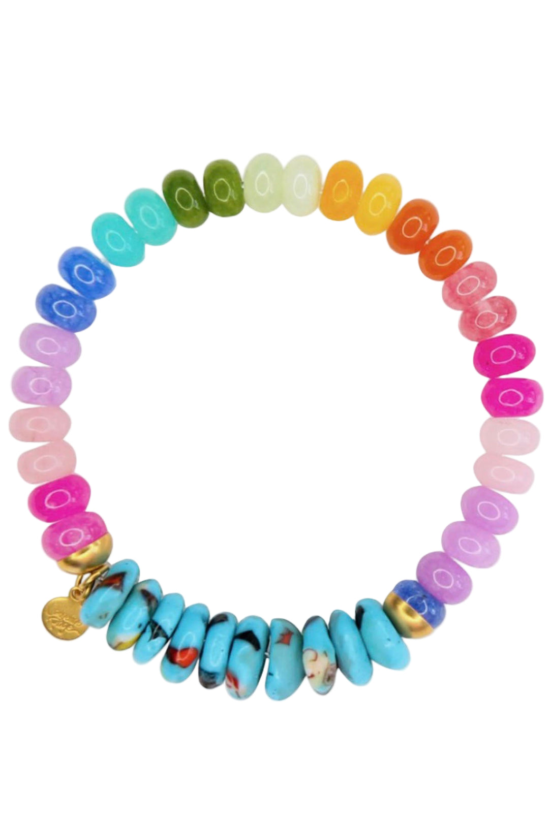 The Julep Stretch Bracelet by Catherine Page are a stunning mix of bold jade beads and multi-colored African accents creates a cheerful, eye-catching design