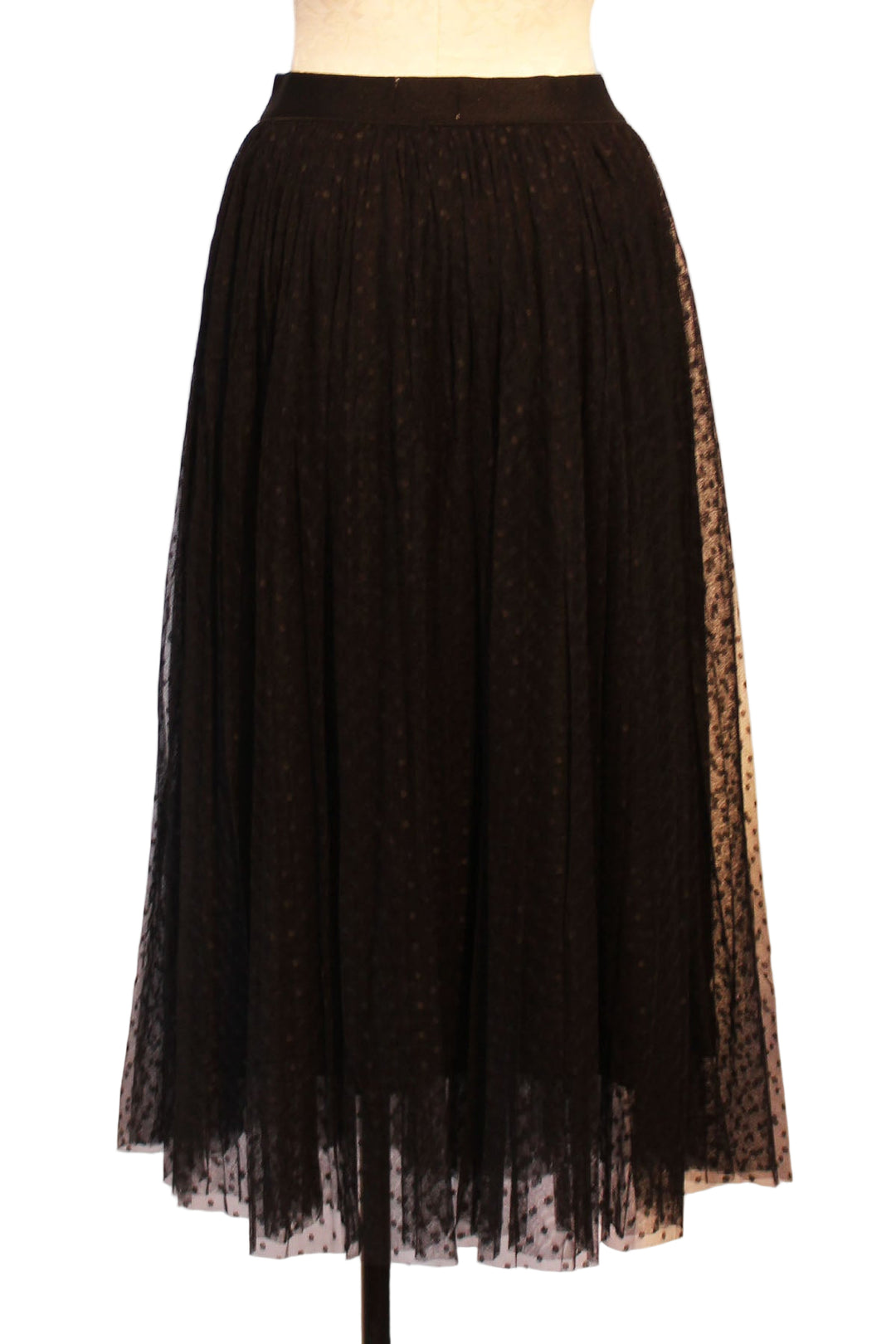 back view of Black Polka Dot Tulle Skirt by Leo & Ugo