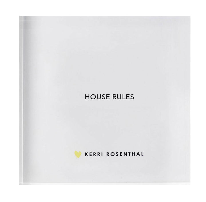 back view of House Rules Block of Love by Kerri Rosenthal