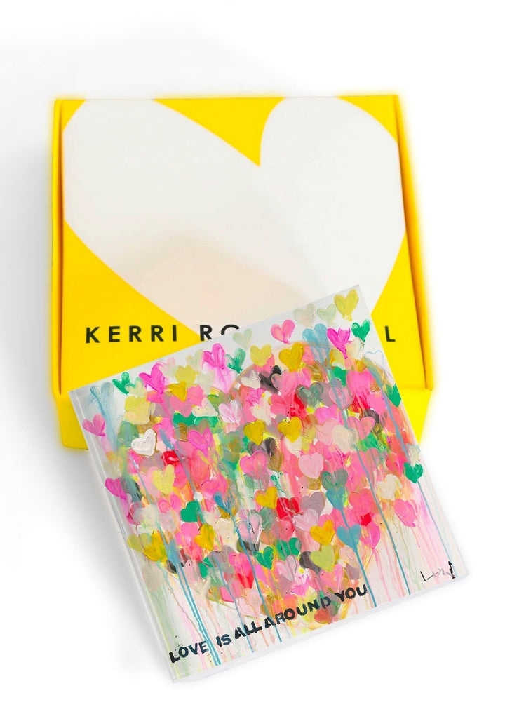 Love Is All Around You Block of Love by Kerri Rosenthal with gift box