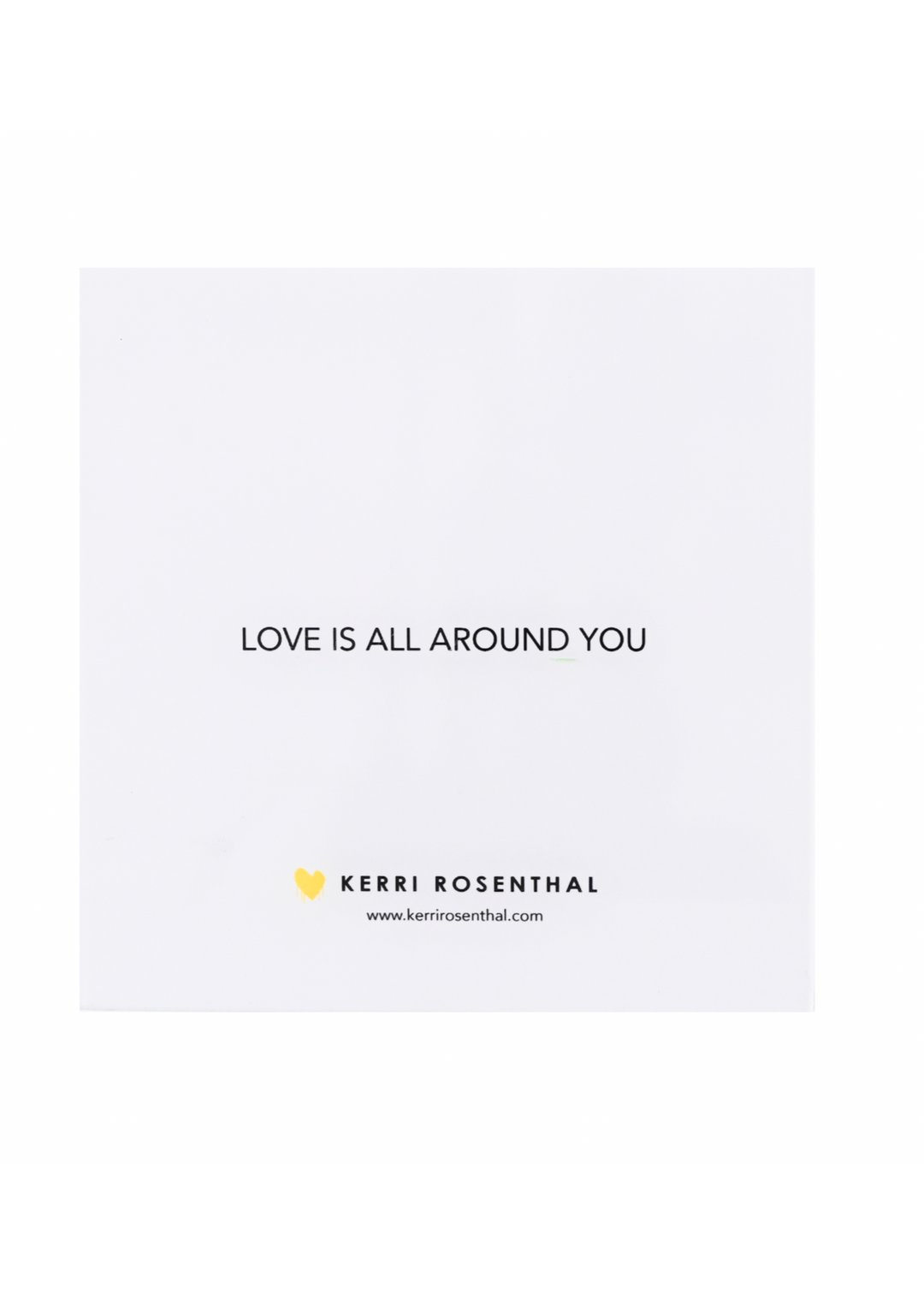 back of the Love Is All Around You Block of Love by Kerri Rosenthal