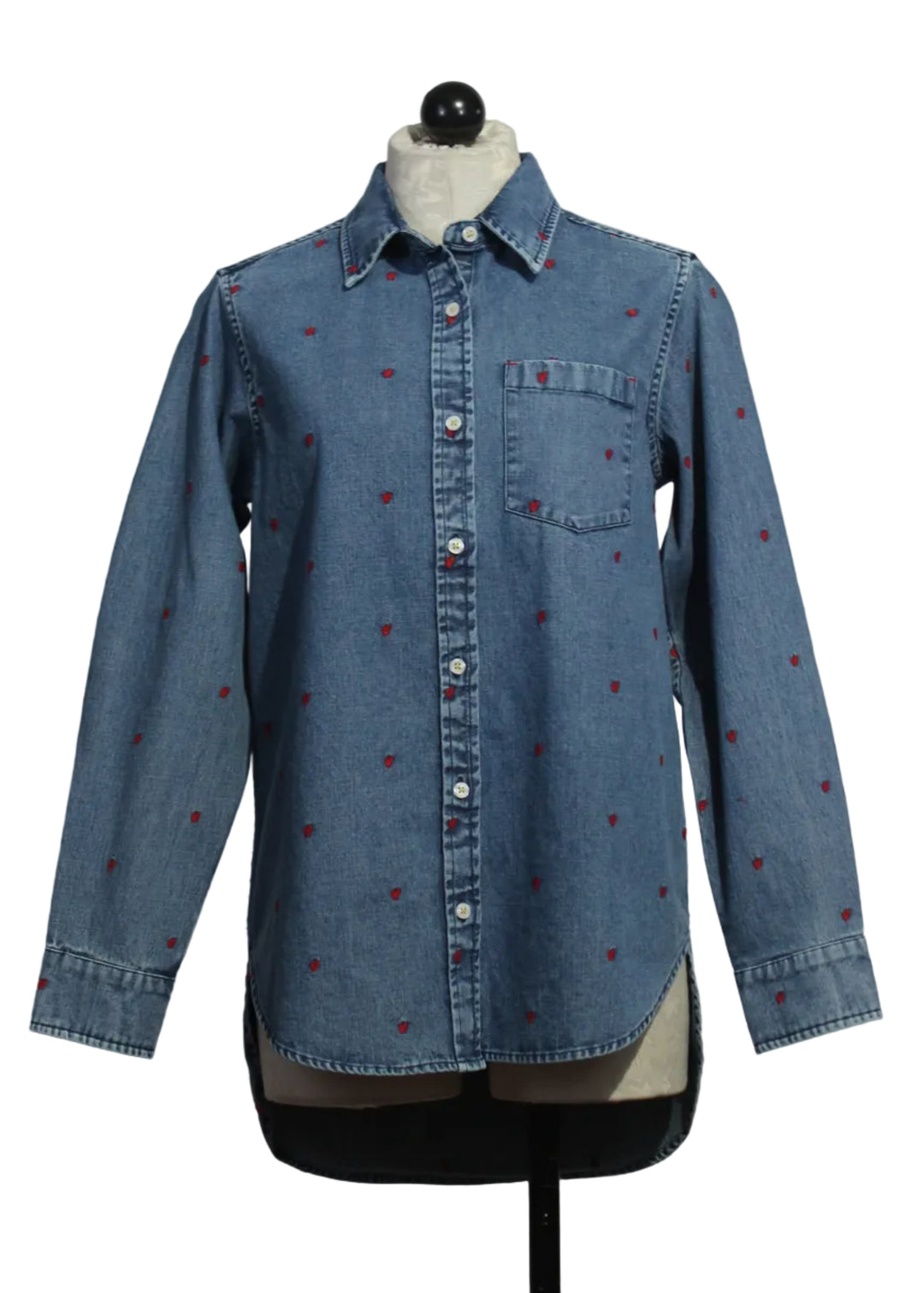 Mia Tiny Hearts Denim Shirt by Kerri Rosenthal
