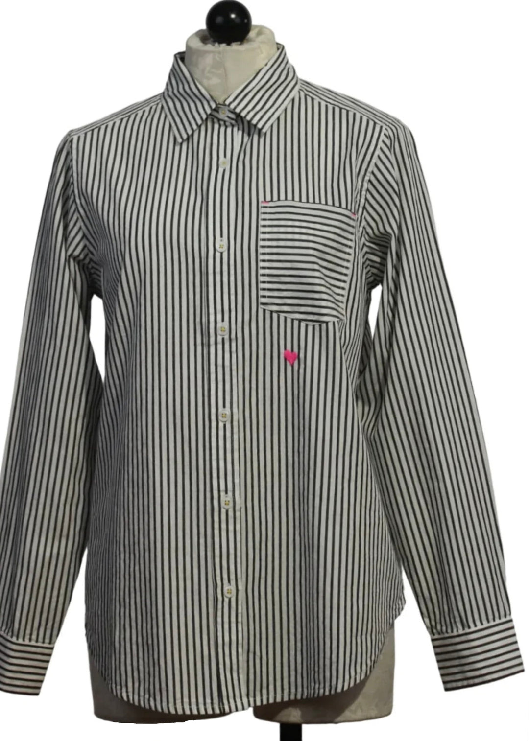 Mia Black and White Striped Shirt by Kerri Rosenthal