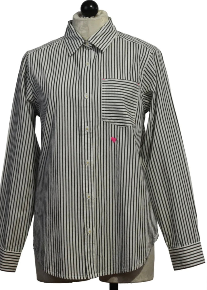 Mia Black and White Striped Shirt by Kerri Rosenthal