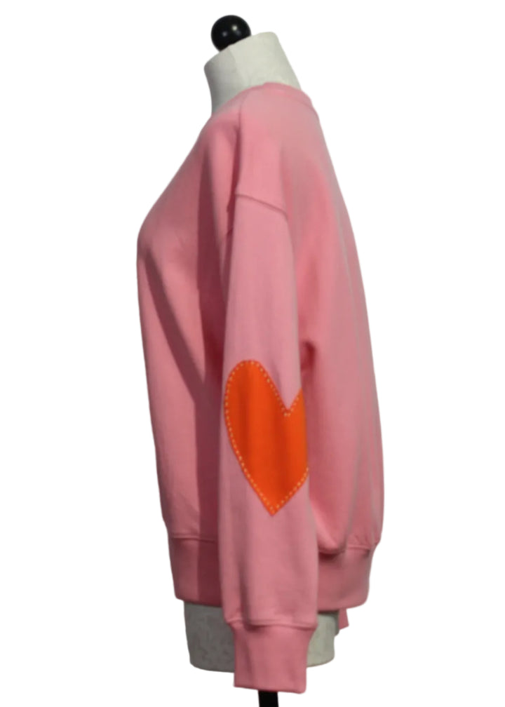 side view of Pink Ex-Boyfriend Sweatshirt by Kerri Rosenthal 