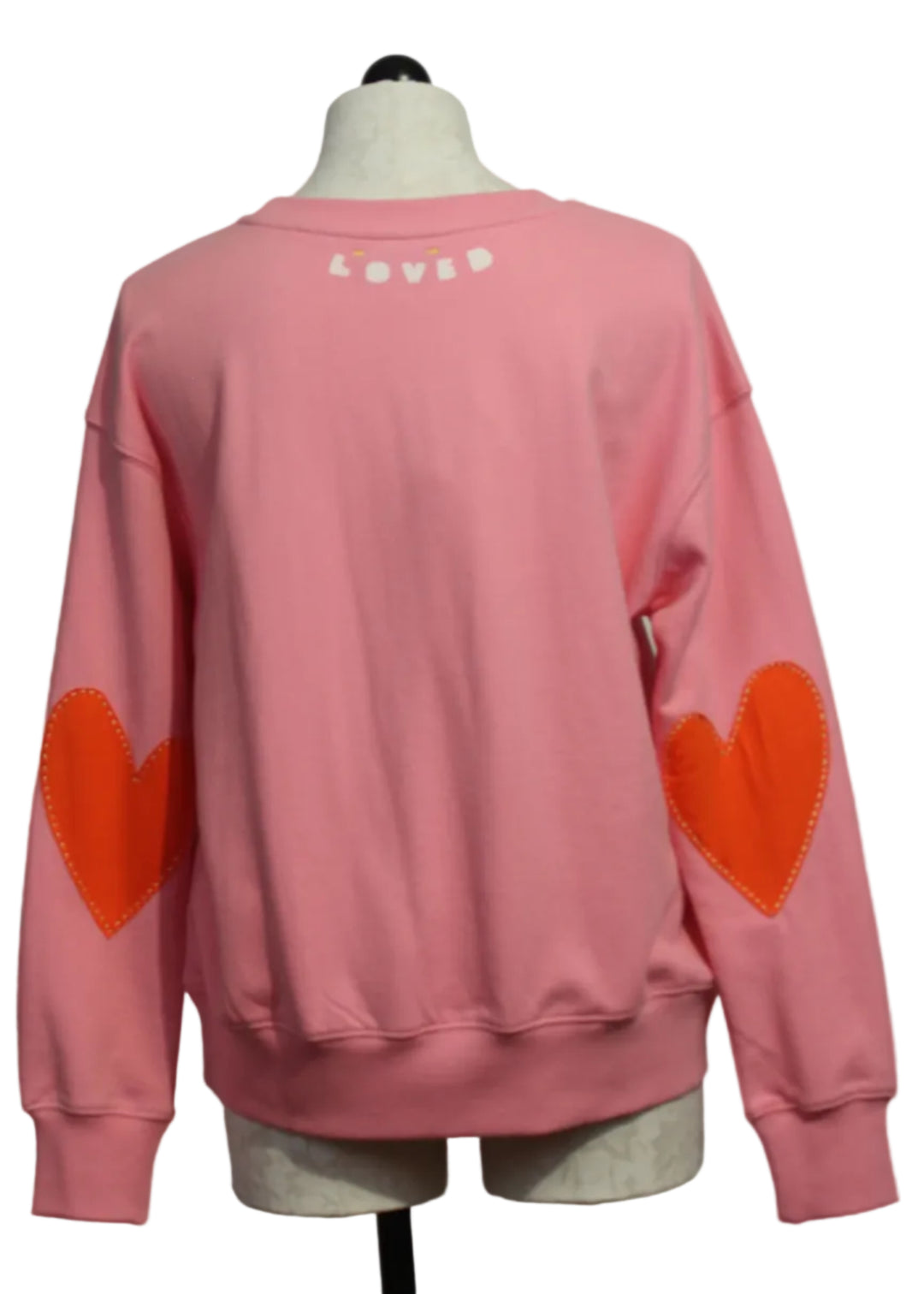 back view of Pink Ex-Boyfriend Sweatshirt by Kerri Rosenthal 