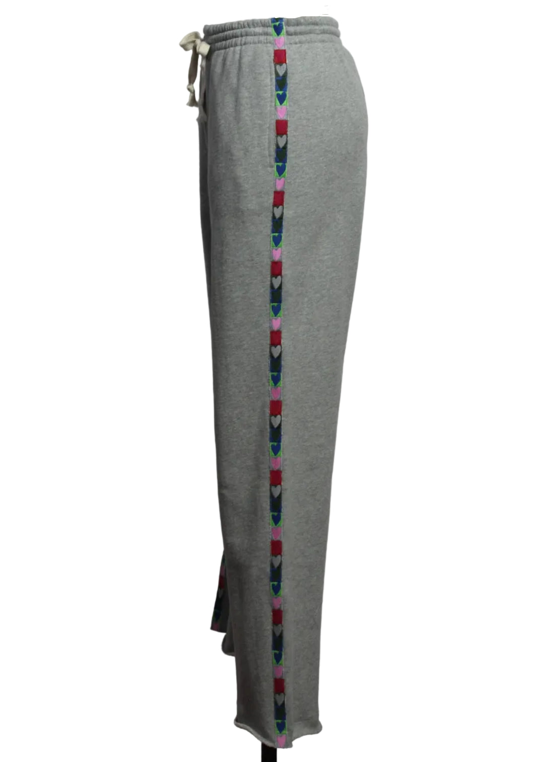 side view of the Heather Grey Weekend Love Brigade Sweatpants 