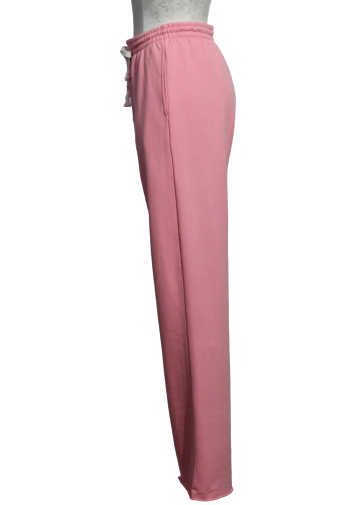 side view of  Pink Weekend Barb Sweatpant by Kerri Rosenthal 