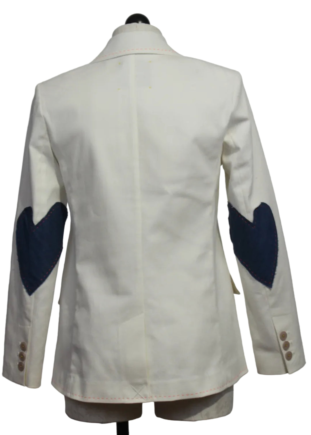 back view of Cream colored Summer Blazer by Kerri Rosenthal 