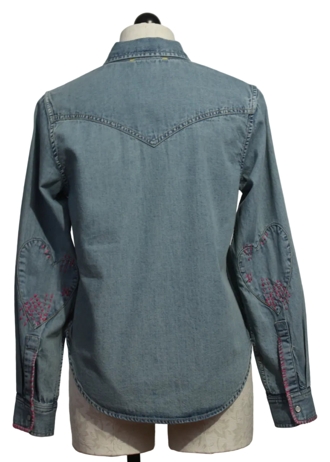 back view of Western Pia Denim Shirt by Kerri Rosenthal 