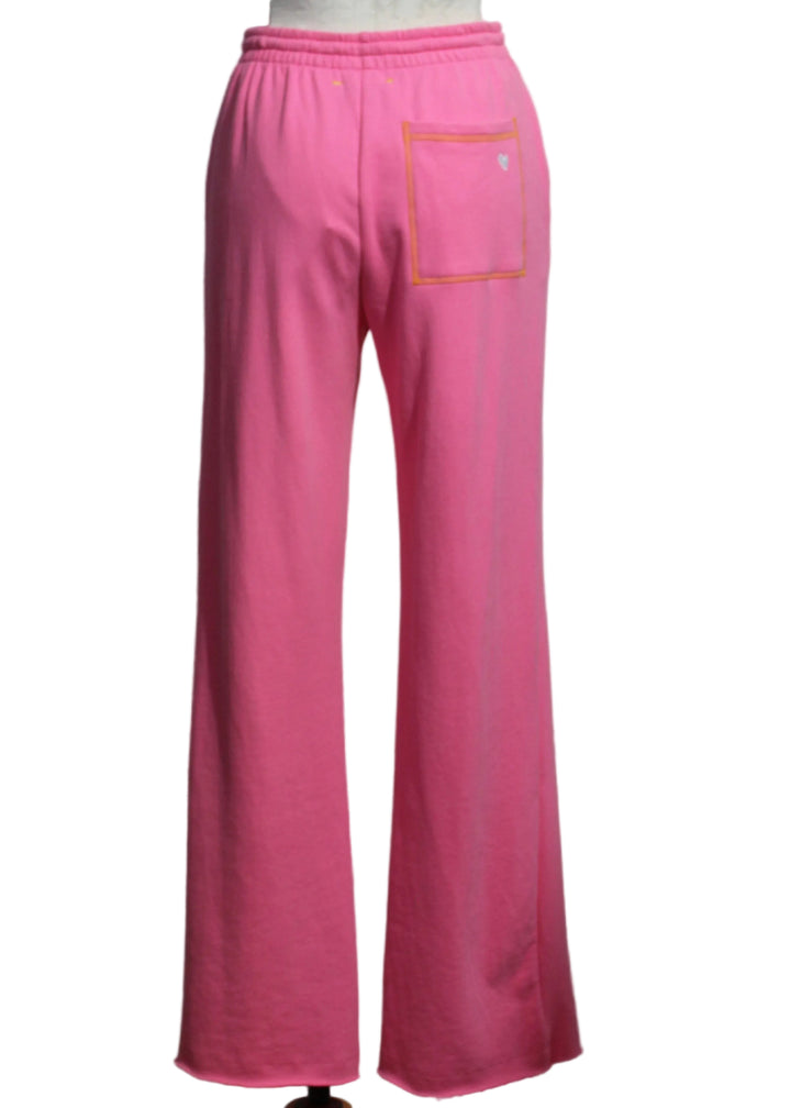 back view of Palm Pink Weekend Barb Sweatpant by Kerri Rosenthal 