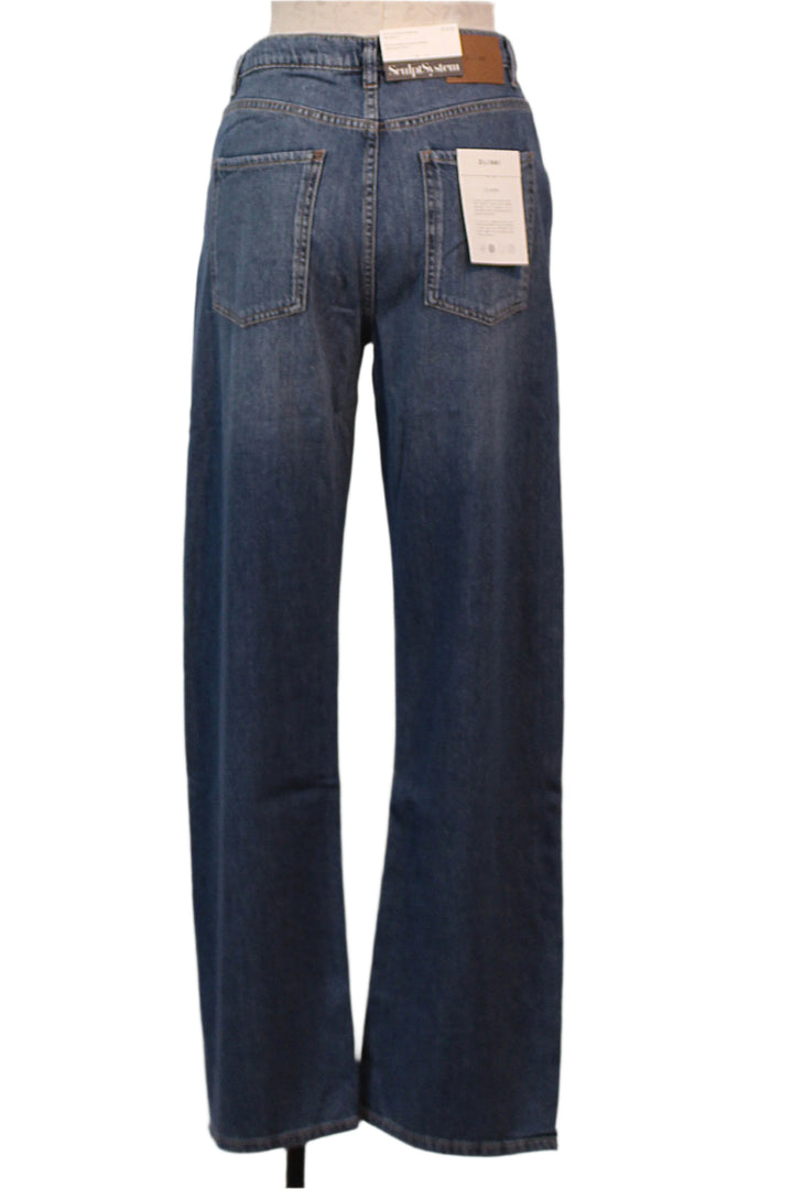 back view of High Rise Lapis (Aura) Karmine Refined Wide Leg by DL1961