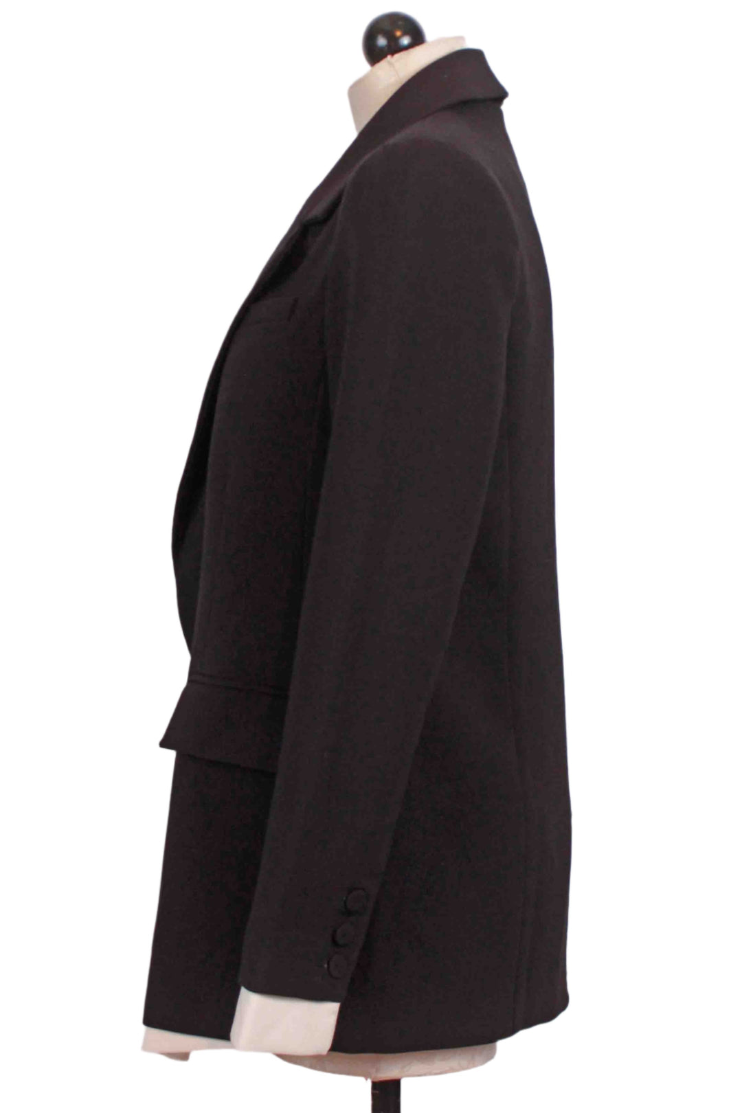 side view of The Kelly Blazer by Favorite Daughter in Black