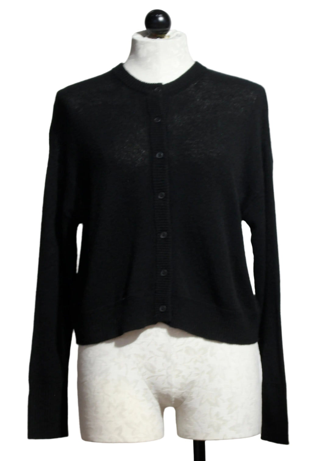 Ebony Cashmere Natasha Drop Shoulder Cardigan by Alashan Cashmere 