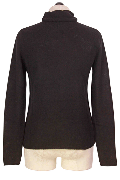 back view of Black Harper Lightweight Sweater by Alashan Cashmere