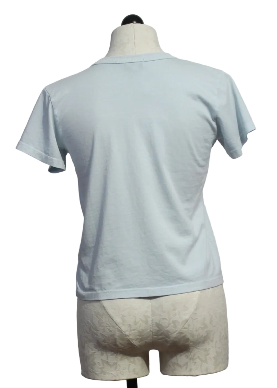 back view of Classic Short Sleeve Marielle Tee by Asher in Ice Blue