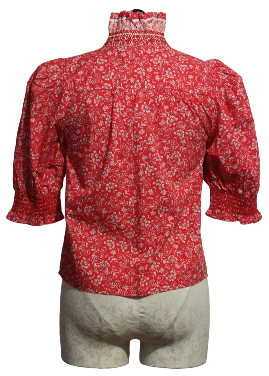 back view of Rosemary Dreamscape Print Zuri Top Short Sleeve by Love The Label 