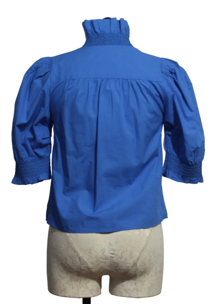 back view of Palace Blue Zuri Top Short Sleeve by Love The Label