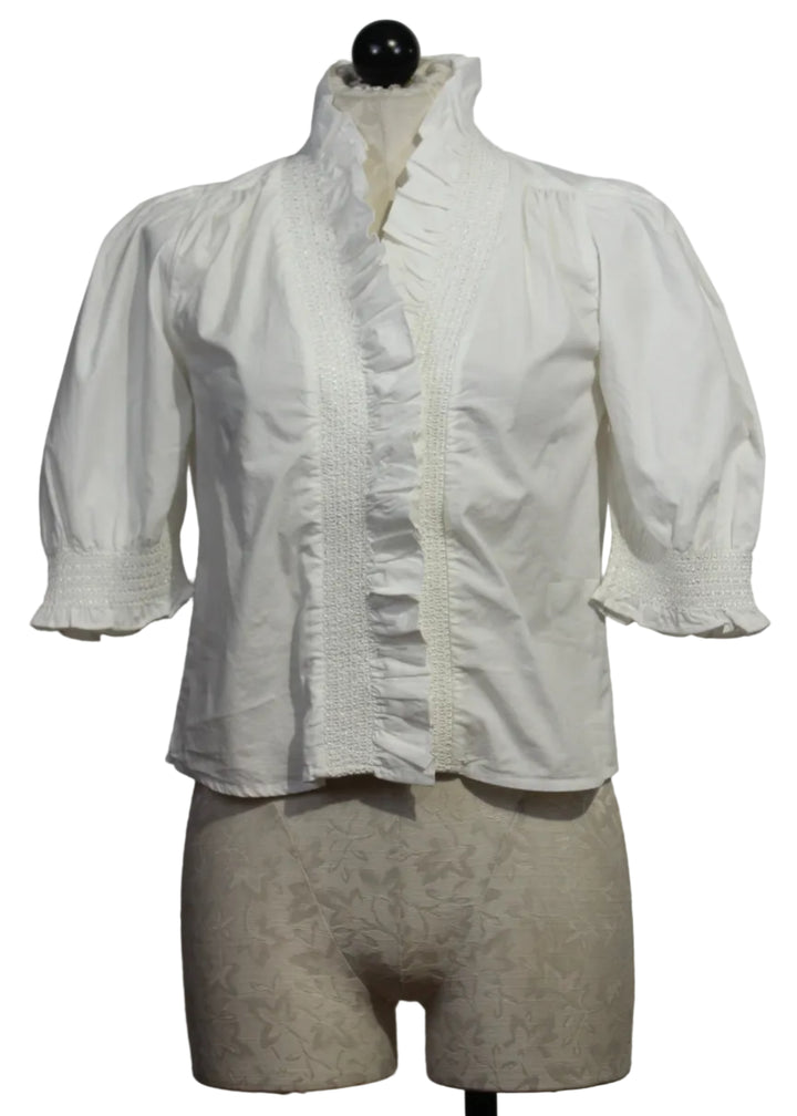 White Zuri Top Short Sleeve by Love The Label 