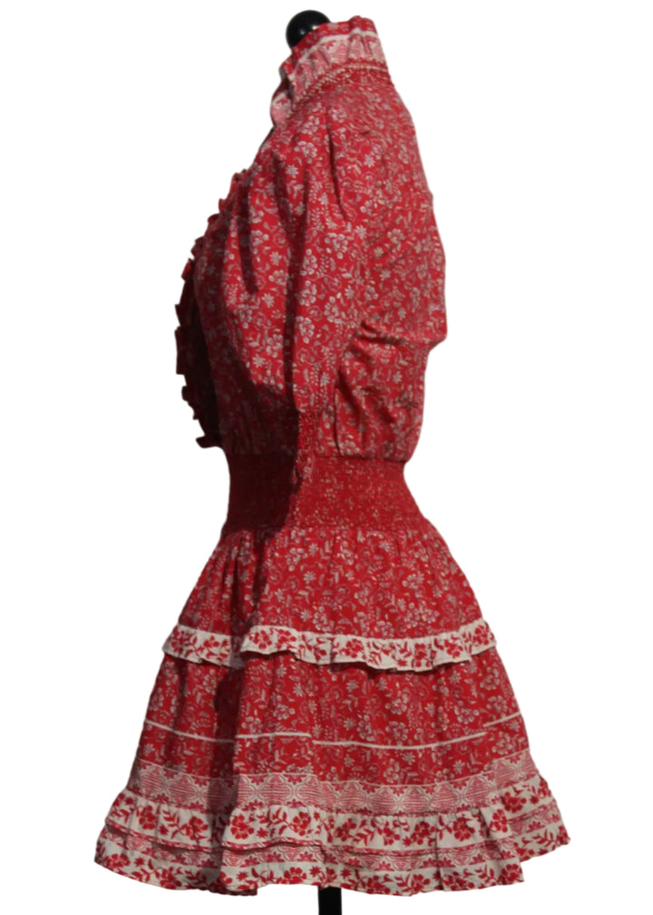 Side view of Rosemary Dreamscape Print Zita Dress by Love The Label 