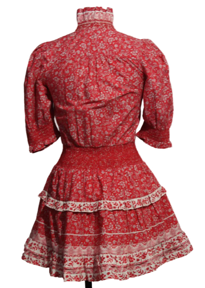 back view of Rosemary Dreamscape Print Zita Dress by Love The Label 