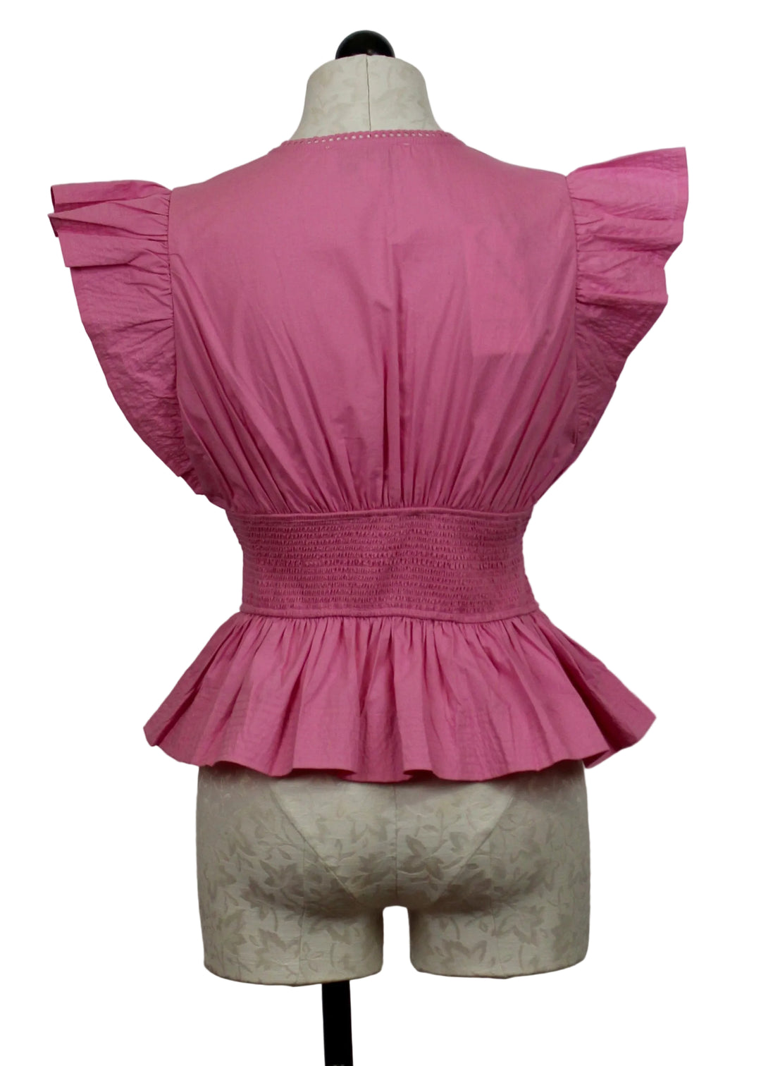back view of Rose Bloom colored Madelyn Top by Love The Label 