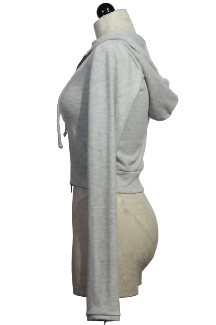 side view of Oat Heather Sadie Hoodie by Asher