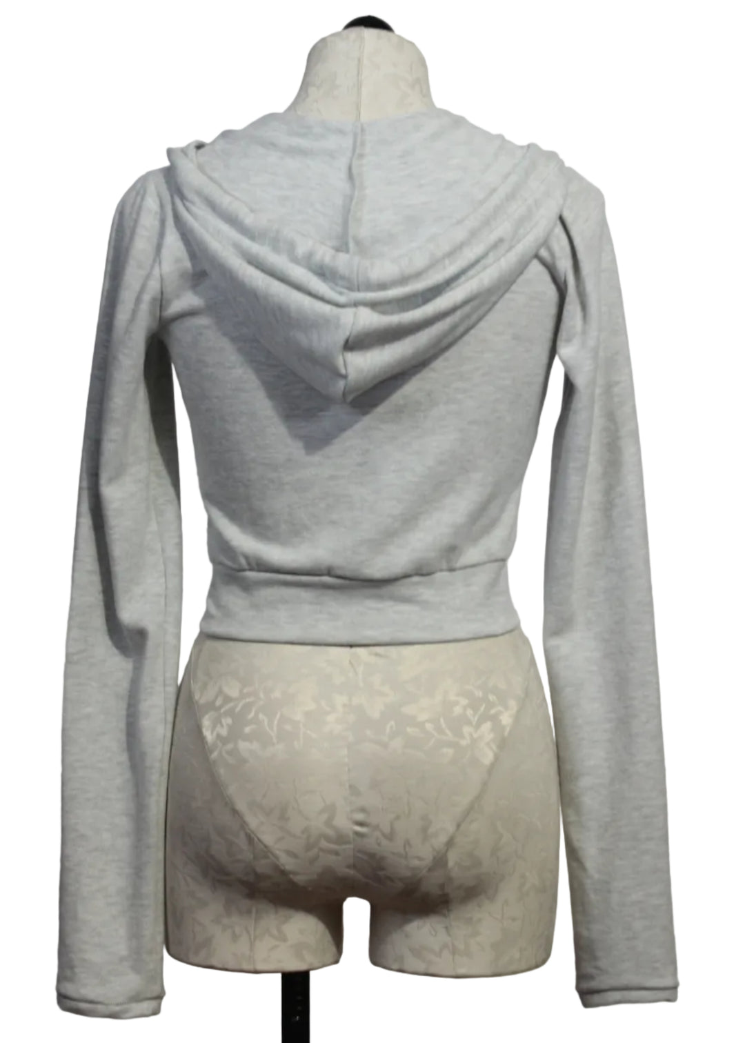 back view of Oat Heather Sadie Hoodie by Asher