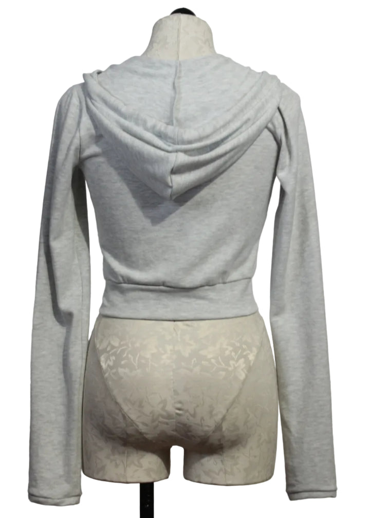 back view of Oat Heather Sadie Hoodie by Asher