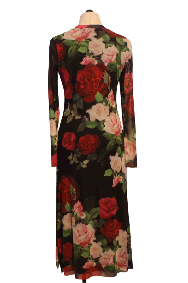 back view of Lolia Mesh Midi Dress by Johnny Was in the Maria Rosa Floral print