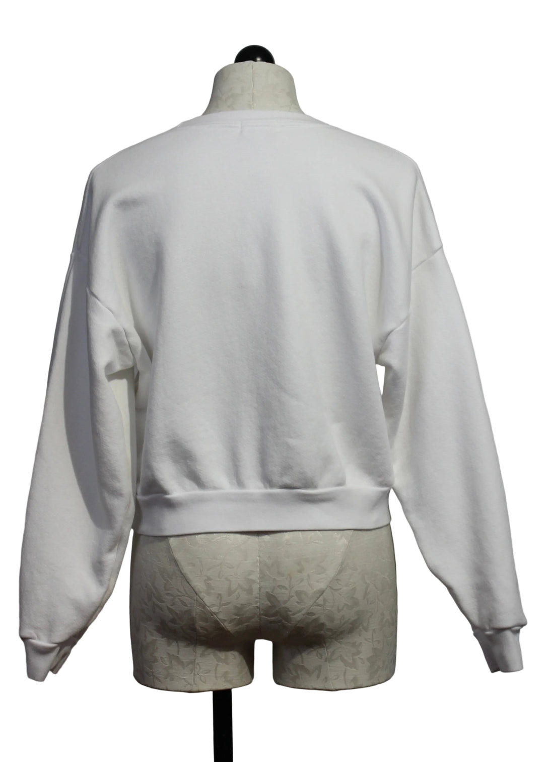 back view of White Cameron Long Sleeve Pullover by Asher
