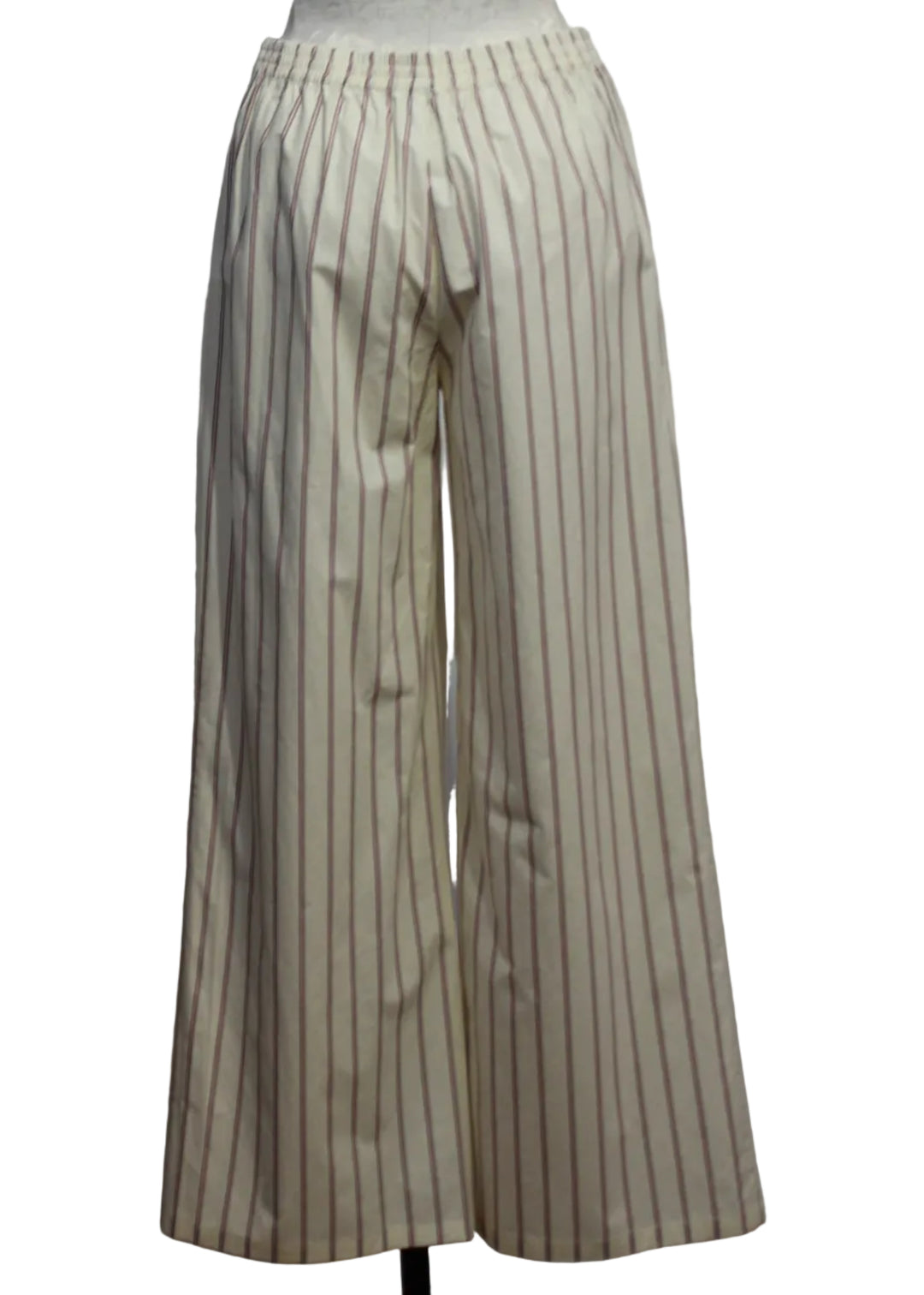 Back view of Misty Rose Striped Pull-on Clara Pant by Asher