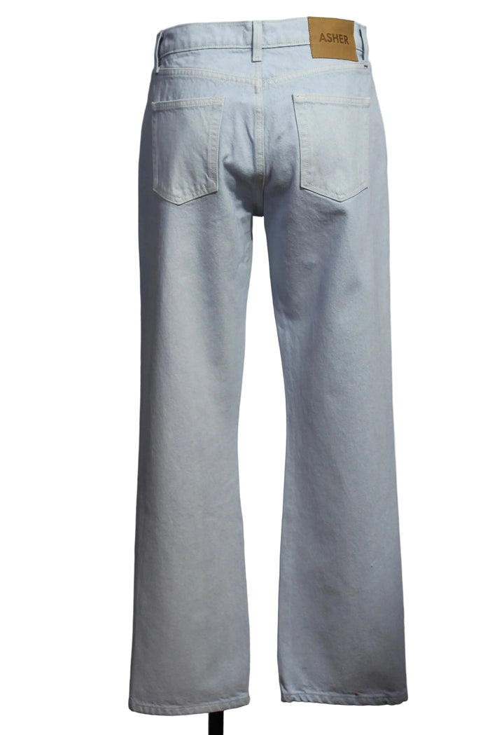 back view of Alma Jeans in Ice Blue by Asher 