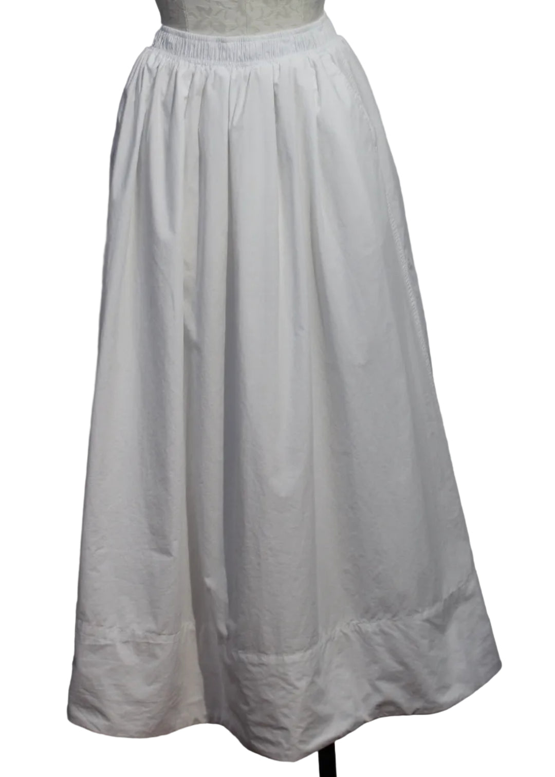 White Kate Poplin Skirt by Asher