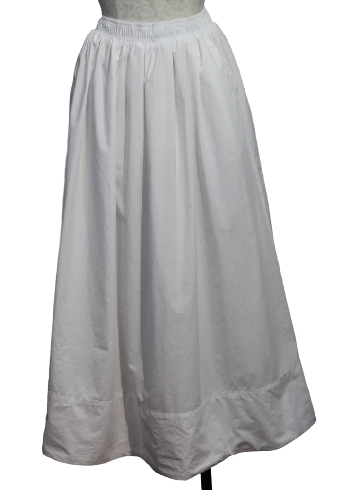 White Kate Poplin Skirt by Asher