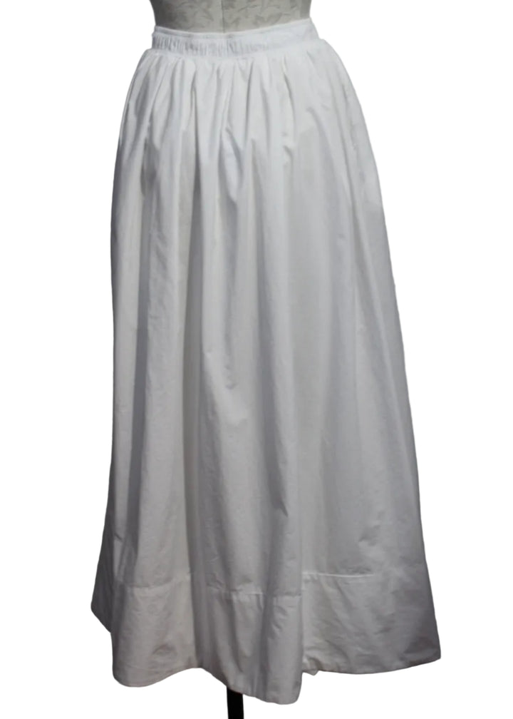 back view of the White Kate Poplin Skirt by Asher