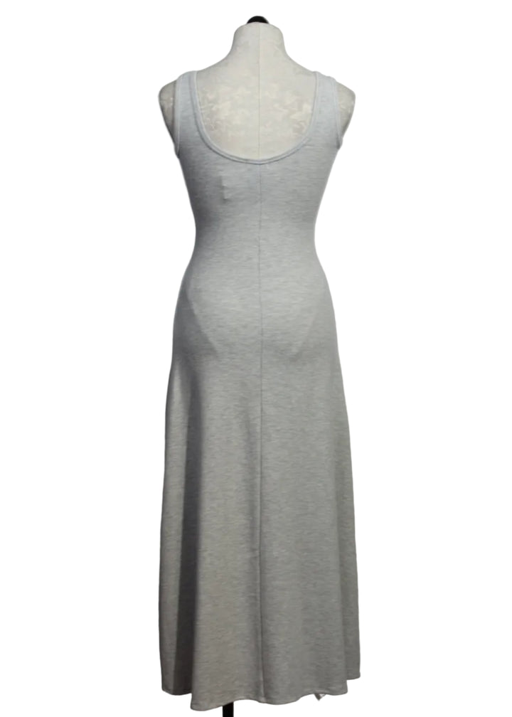 back view of Oat Heather colored Daliha Tank Dress by Asher