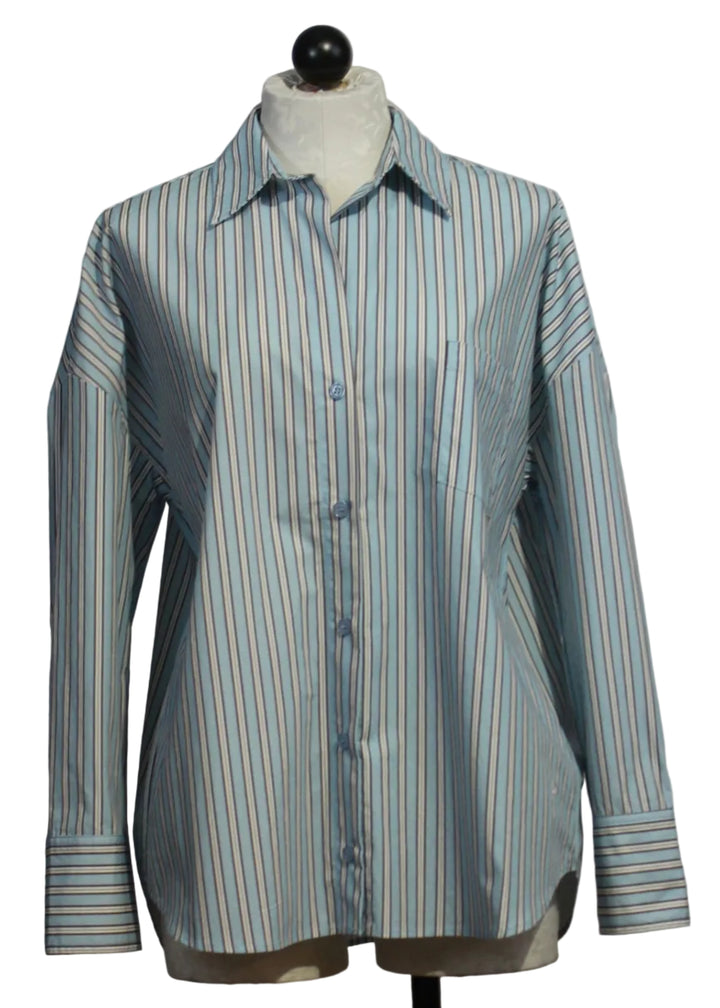 Blue Haze Button Down Karis Blouse by Aster
