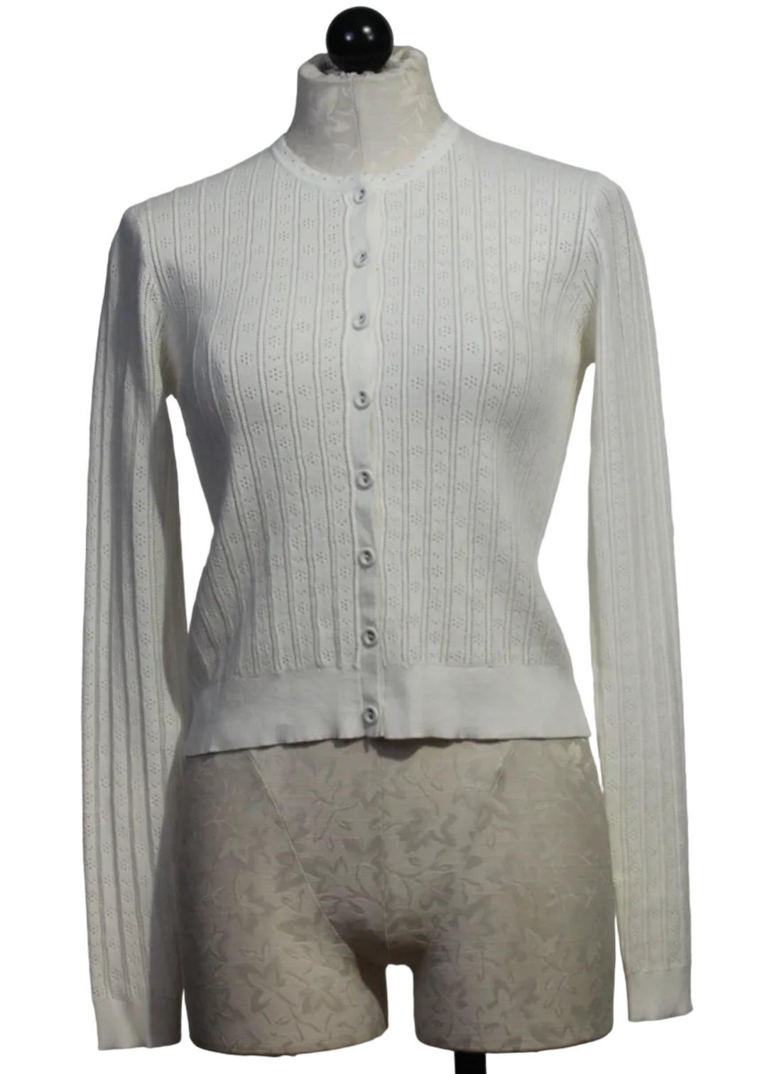 White Pipa Cardigan by Asher