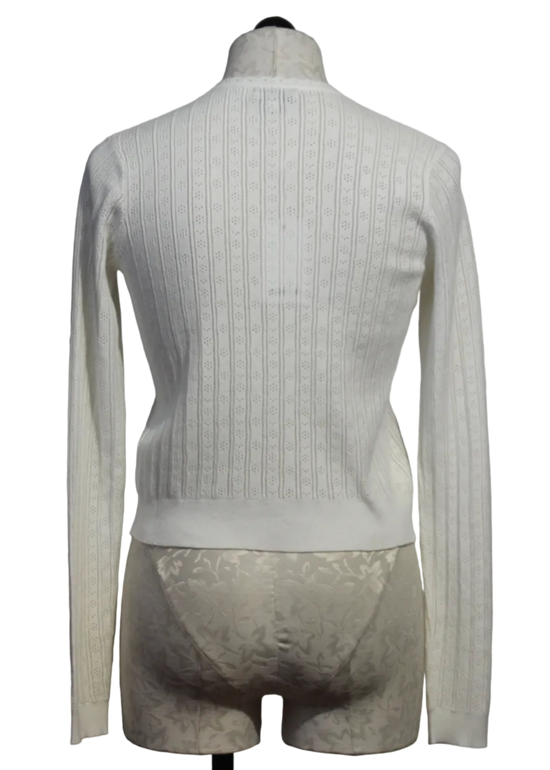 Back view of White Pipa Cardigan by Asher 