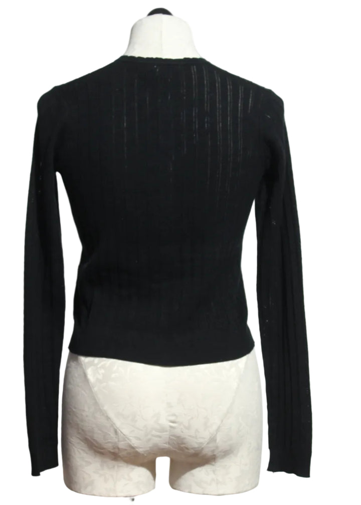 back view of Black Pipa Cardigan by Asher